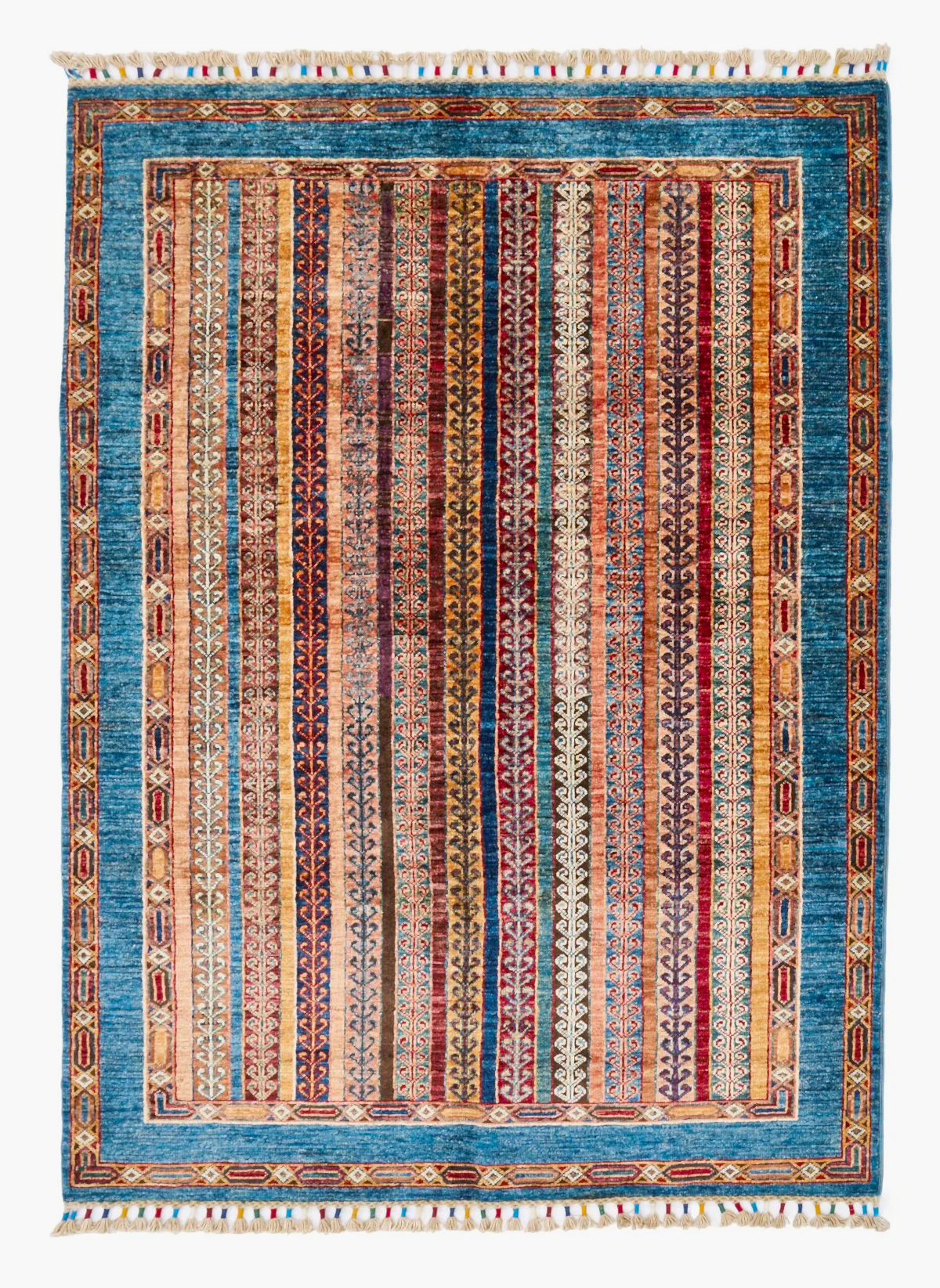 El Dokuma Şal Mavi Yün ÖÇİS1059