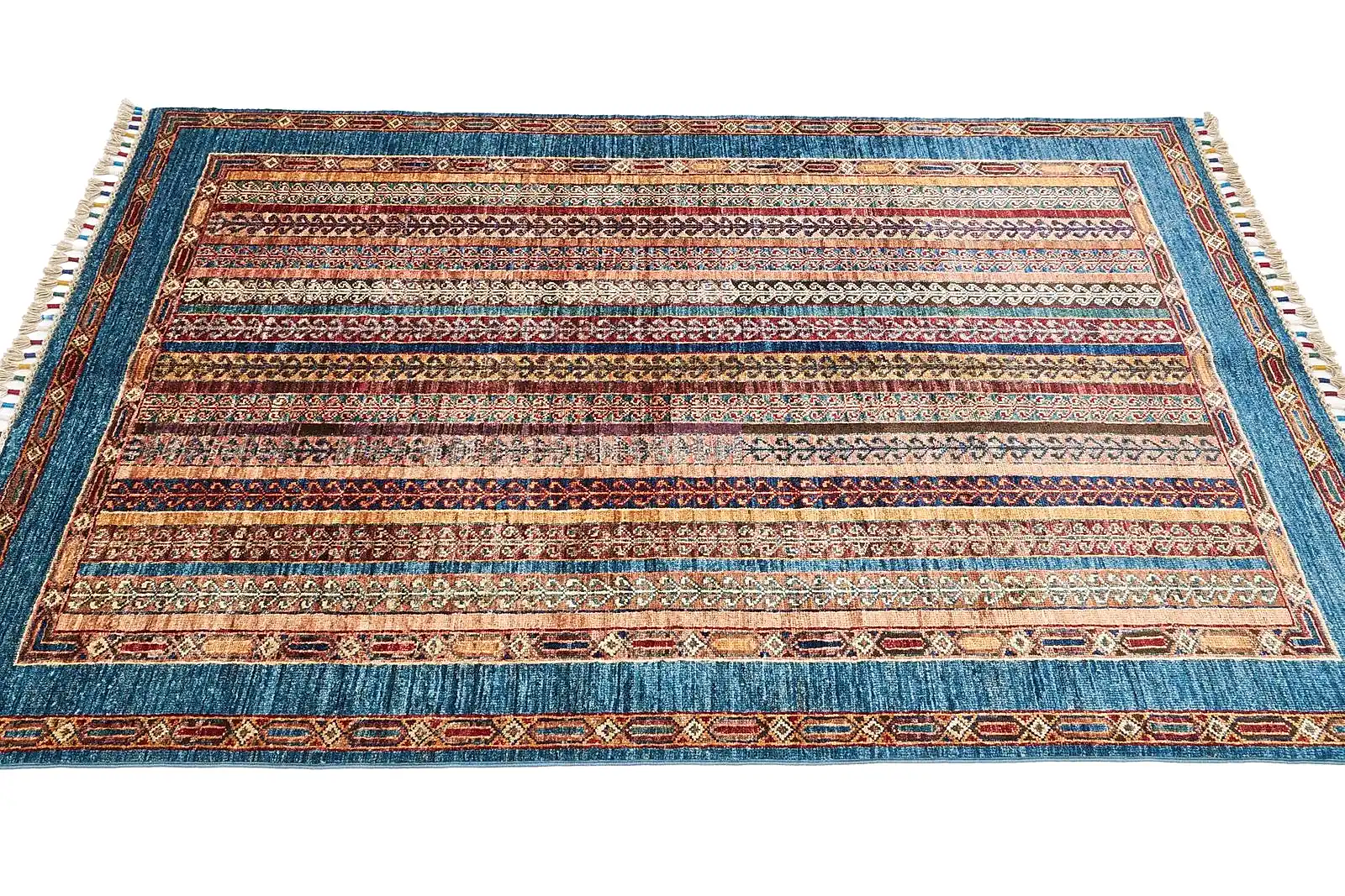 El Dokuma Şal Mavi Yün ÖÇİS1059