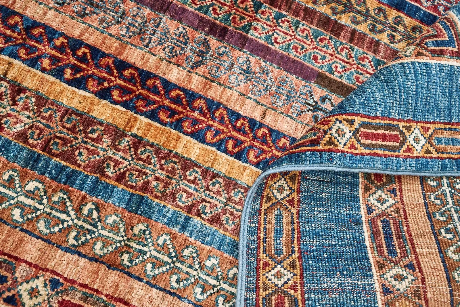 El Dokuma Şal Mavi Yün ÖÇİS1059 El Dokuma Şal Mavi Yün ÖÇİS1059