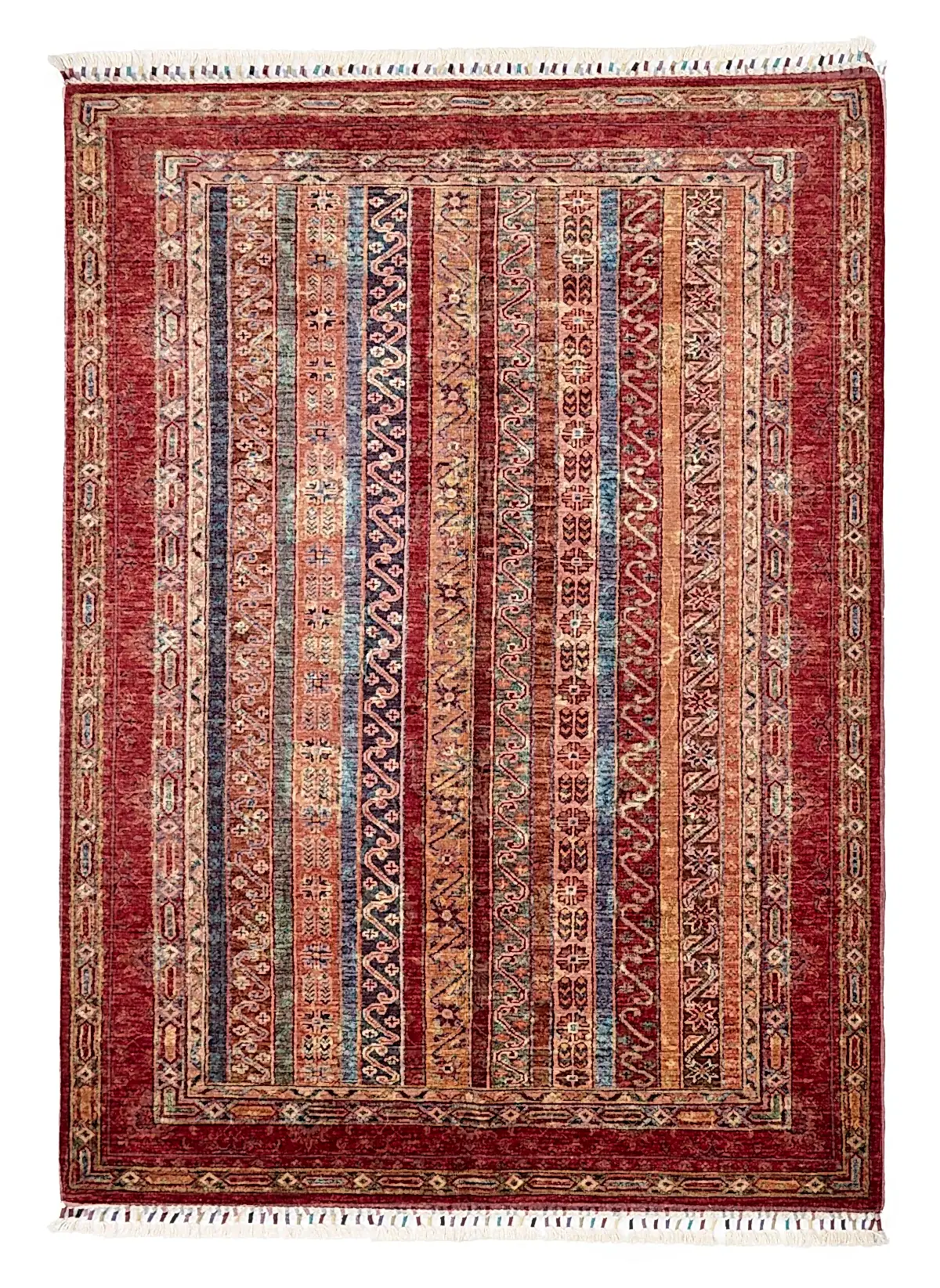 El Dokuma Şal Kırmızı Yün ÖÇİS1062