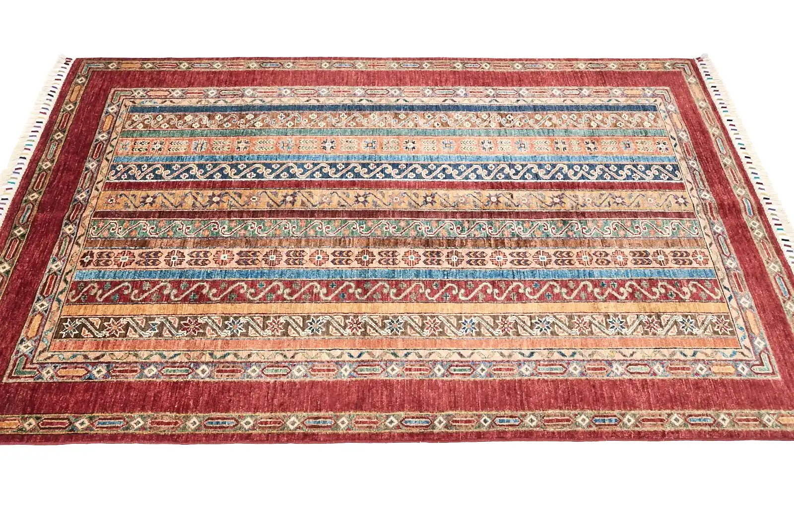 El Dokuma Şal Kırmızı Yün ÖÇİS1062