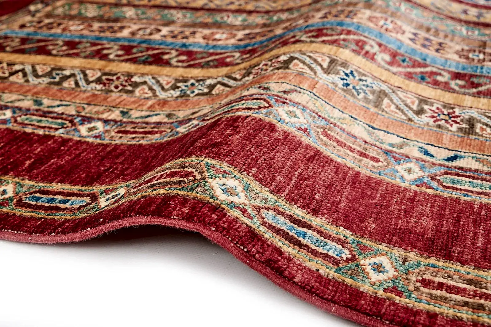 El Dokuma Şal Kırmızı Yün ÖÇİS1062