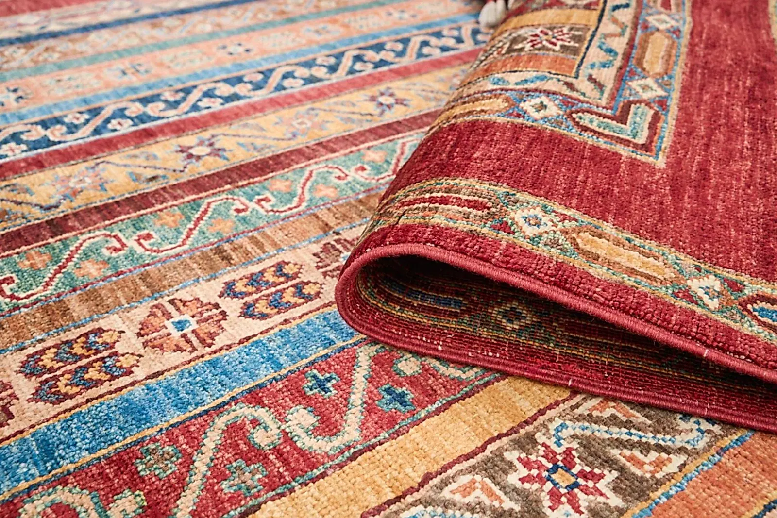 El Dokuma Şal Kırmızı Yün ÖÇİS1062