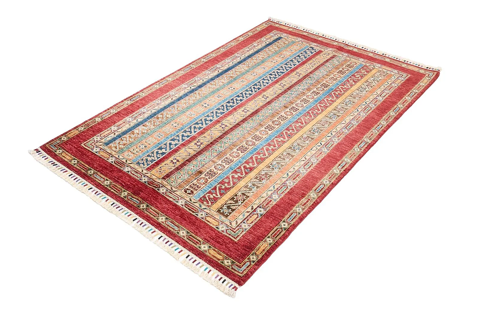 El Dokuma Şal Kırmızı Yün ÖÇİS1062