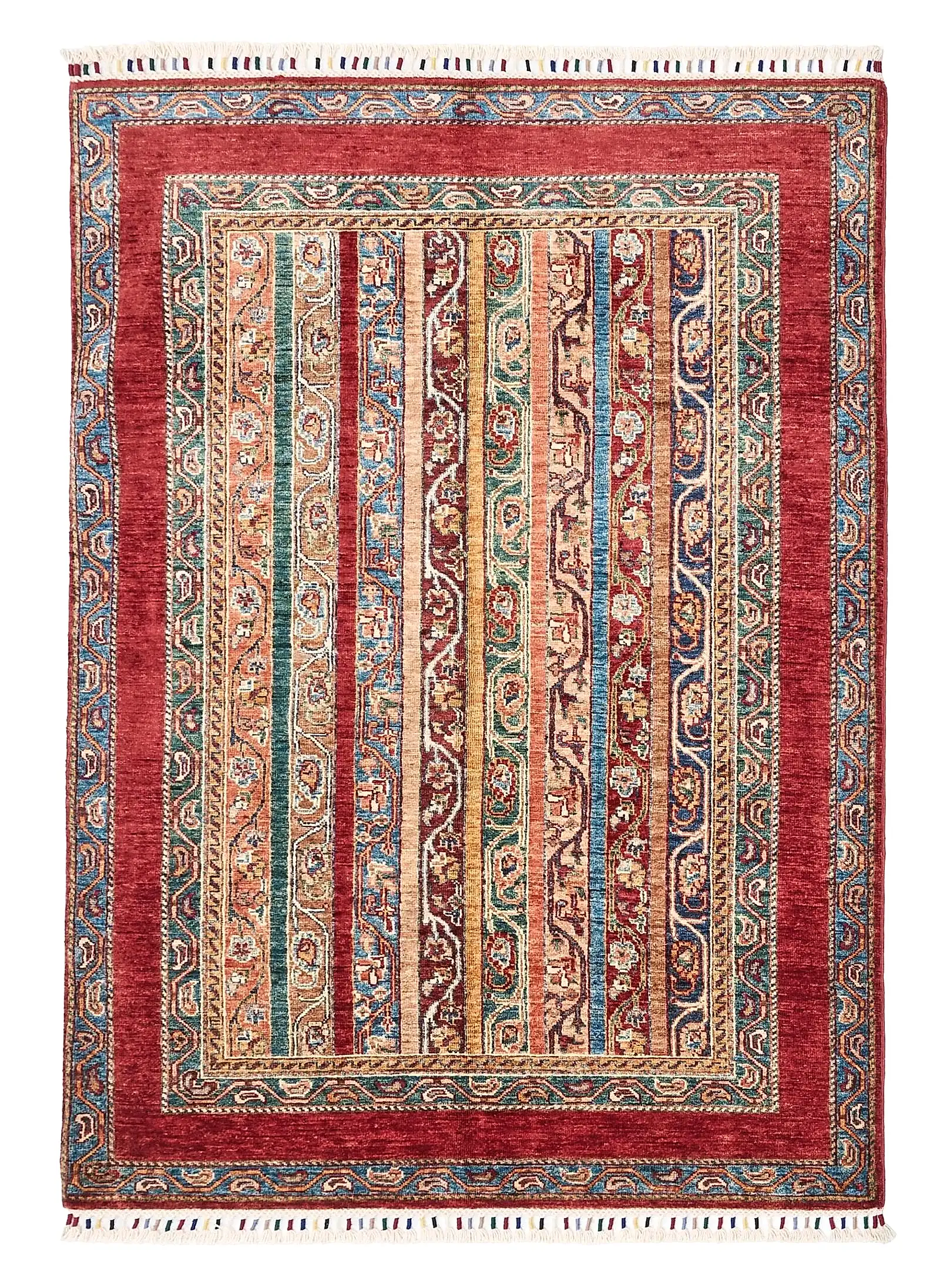 El Dokuma Şal Kırmızı Yün ÖÇİS1065