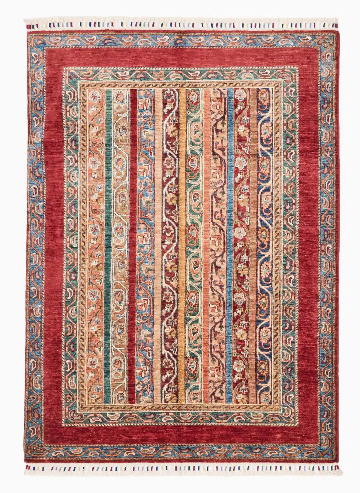 El Dokuma Şal Kırmızı Yün ÖÇİS1065