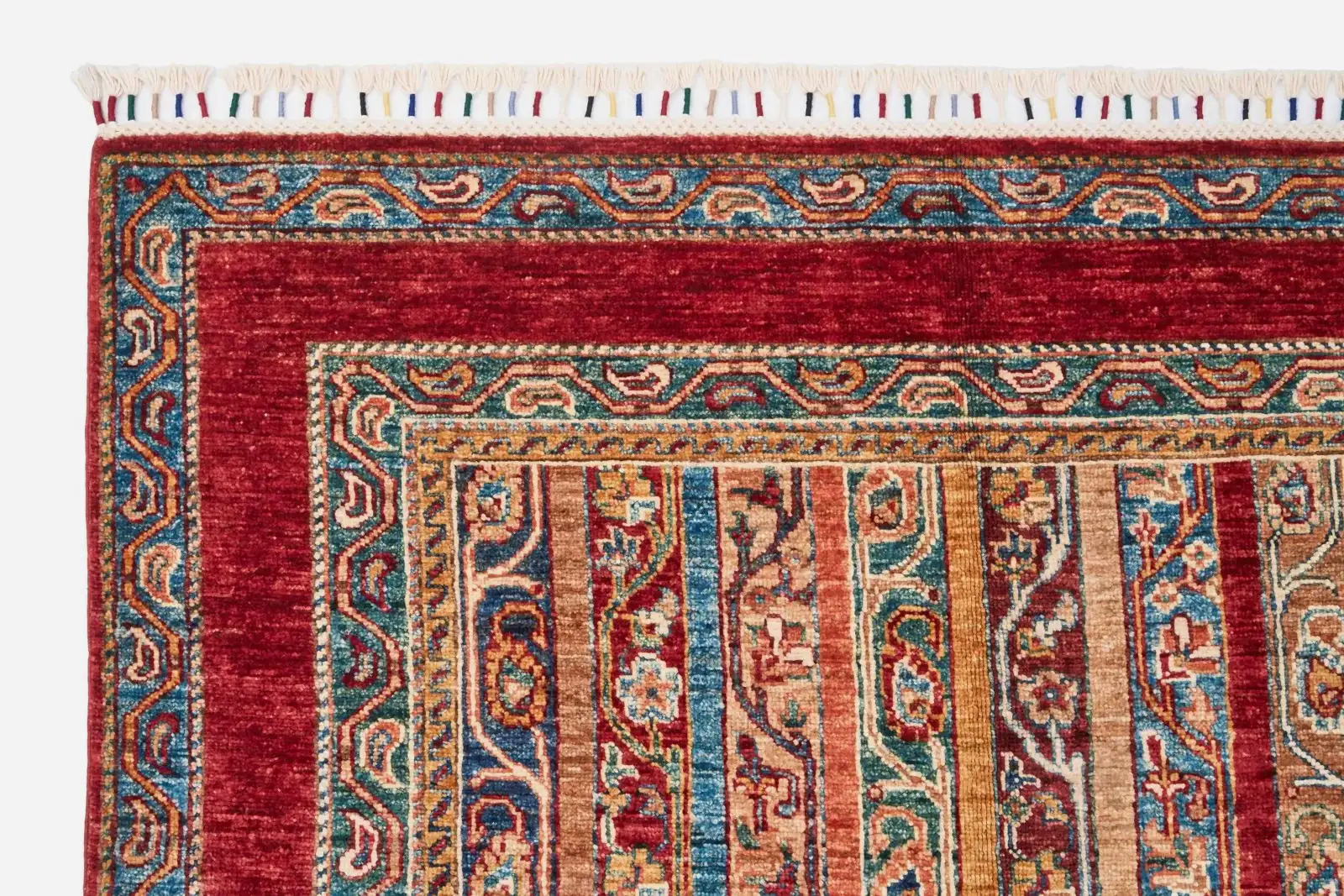 El Dokuma Şal Kırmızı Yün ÖÇİS1065