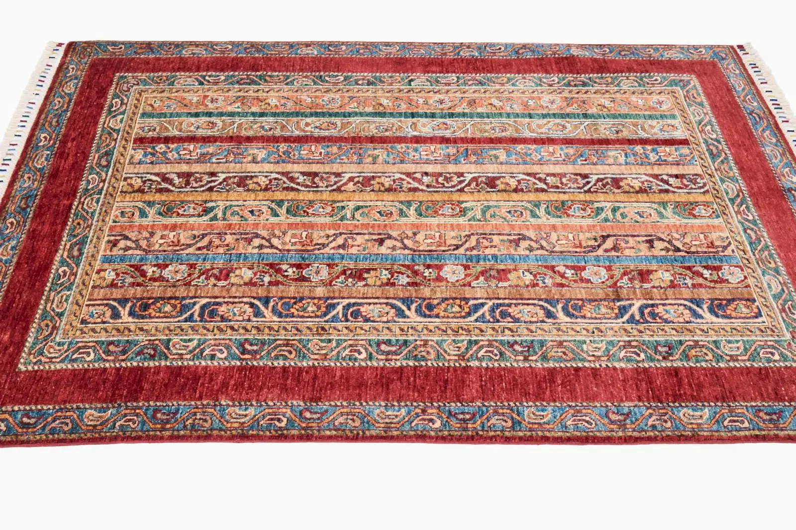 El Dokuma Şal Kırmızı Yün ÖÇİS1065