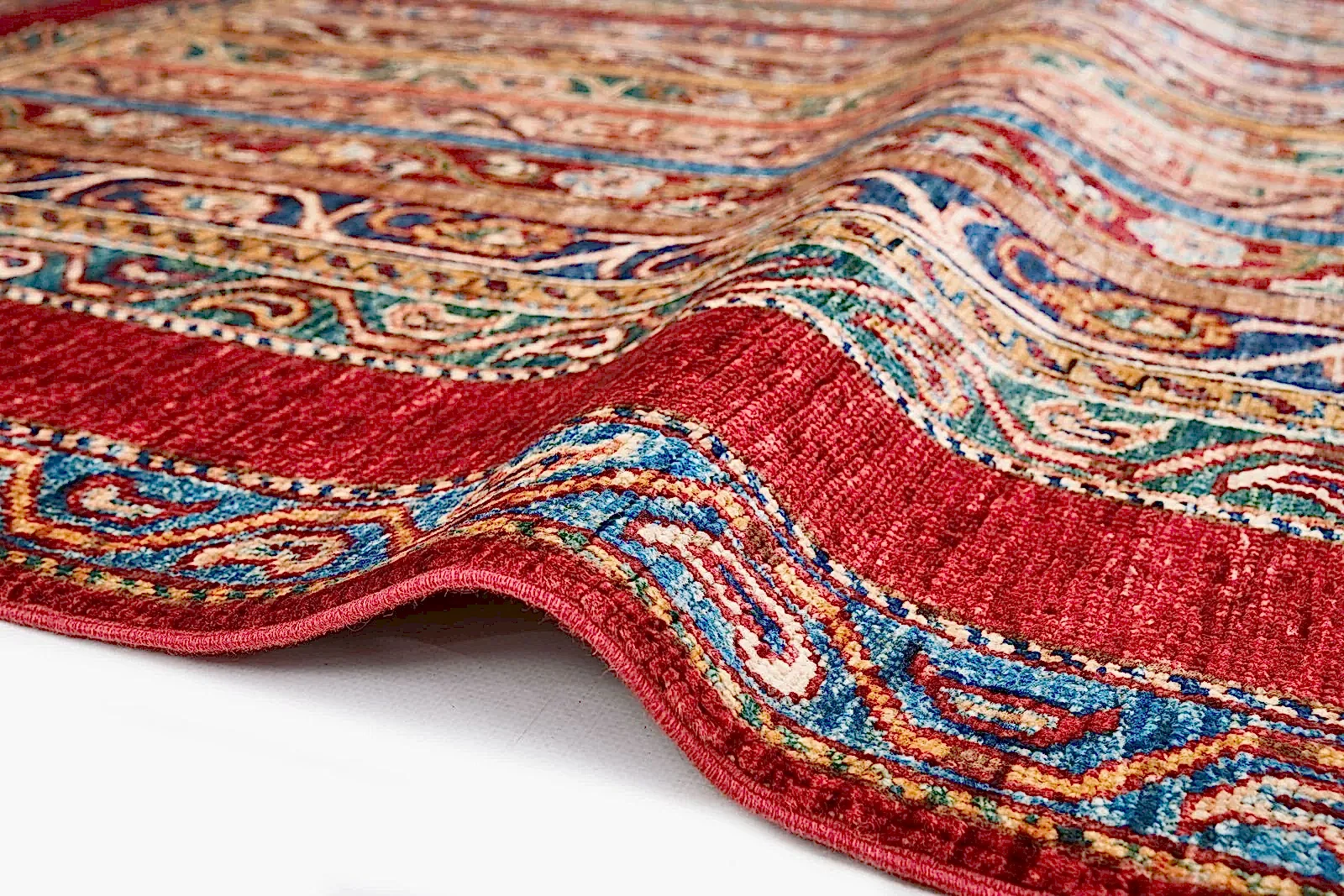 El Dokuma Şal Kırmızı Yün ÖÇİS1065