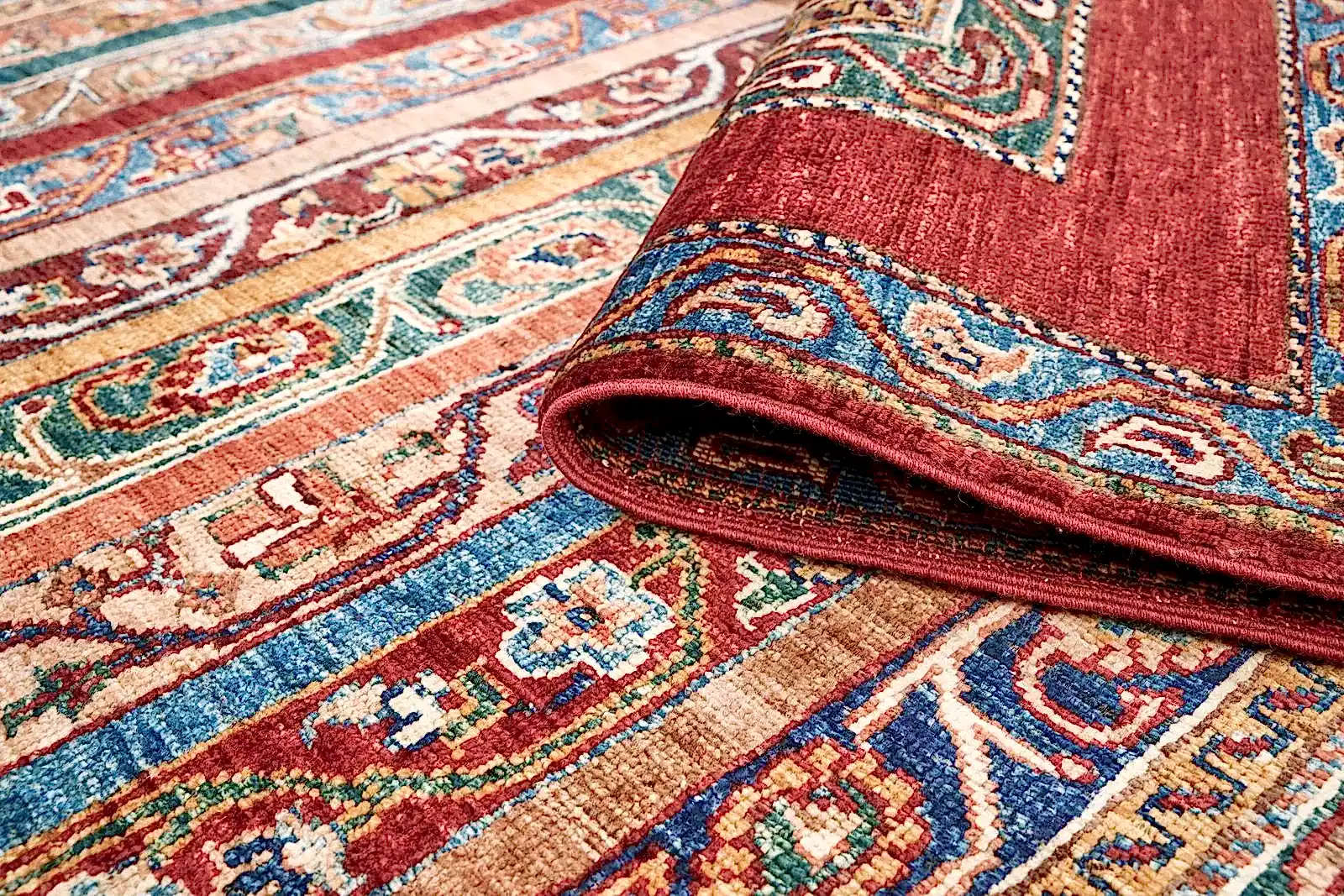 El Dokuma Şal Kırmızı Yün ÖÇİS1065