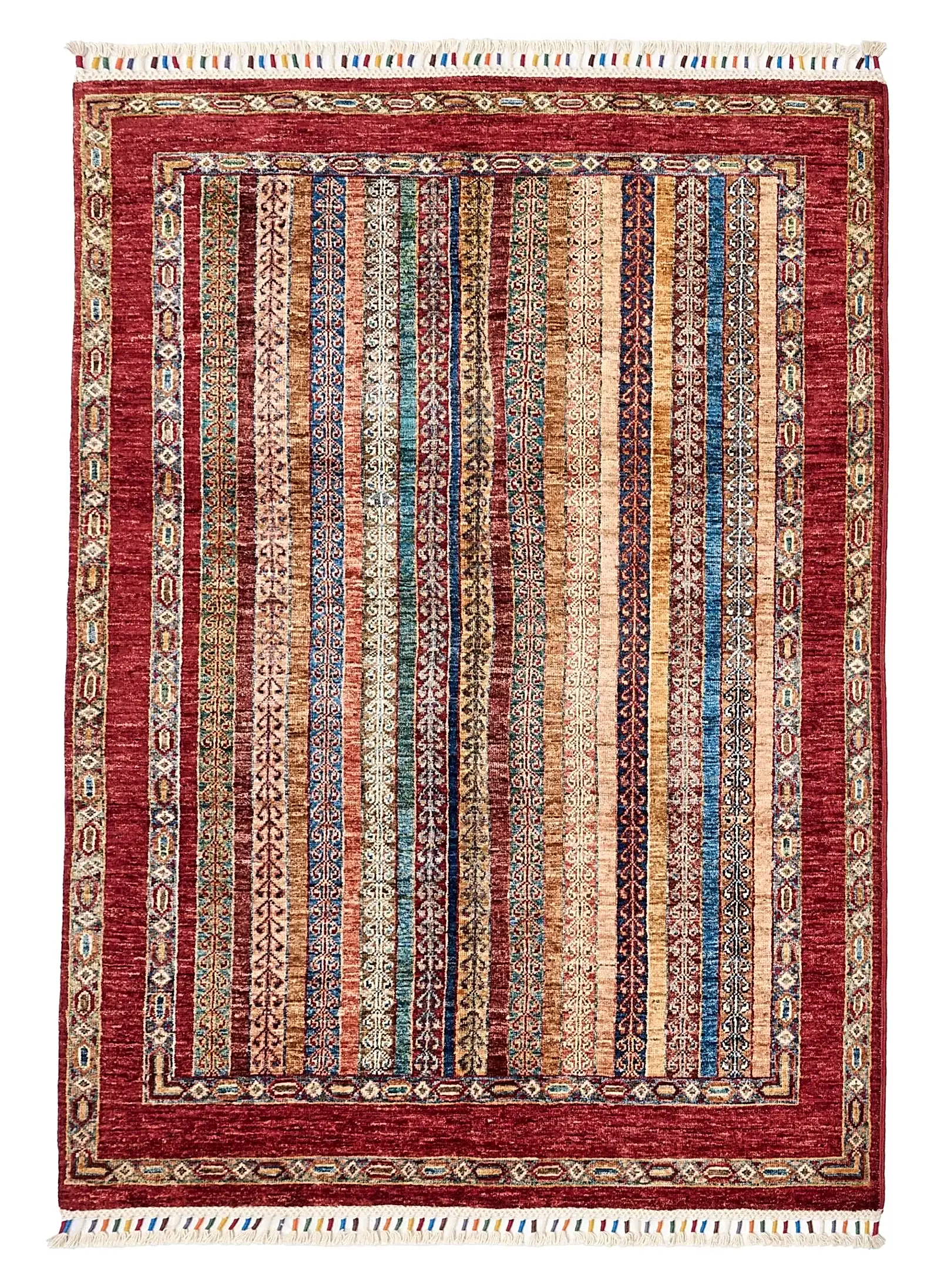 El Dokuma Şal Kırmızı Yün ÖÇİS1069