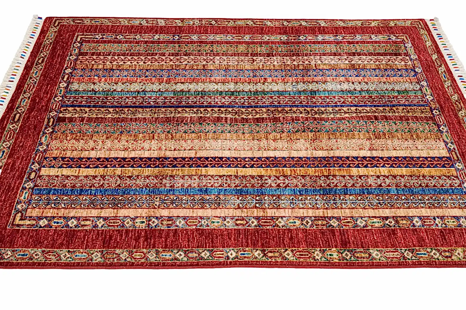 El Dokuma Şal Kırmızı Yün ÖÇİS1069 El Dokuma Şal Kırmızı Yün ÖÇİS1069