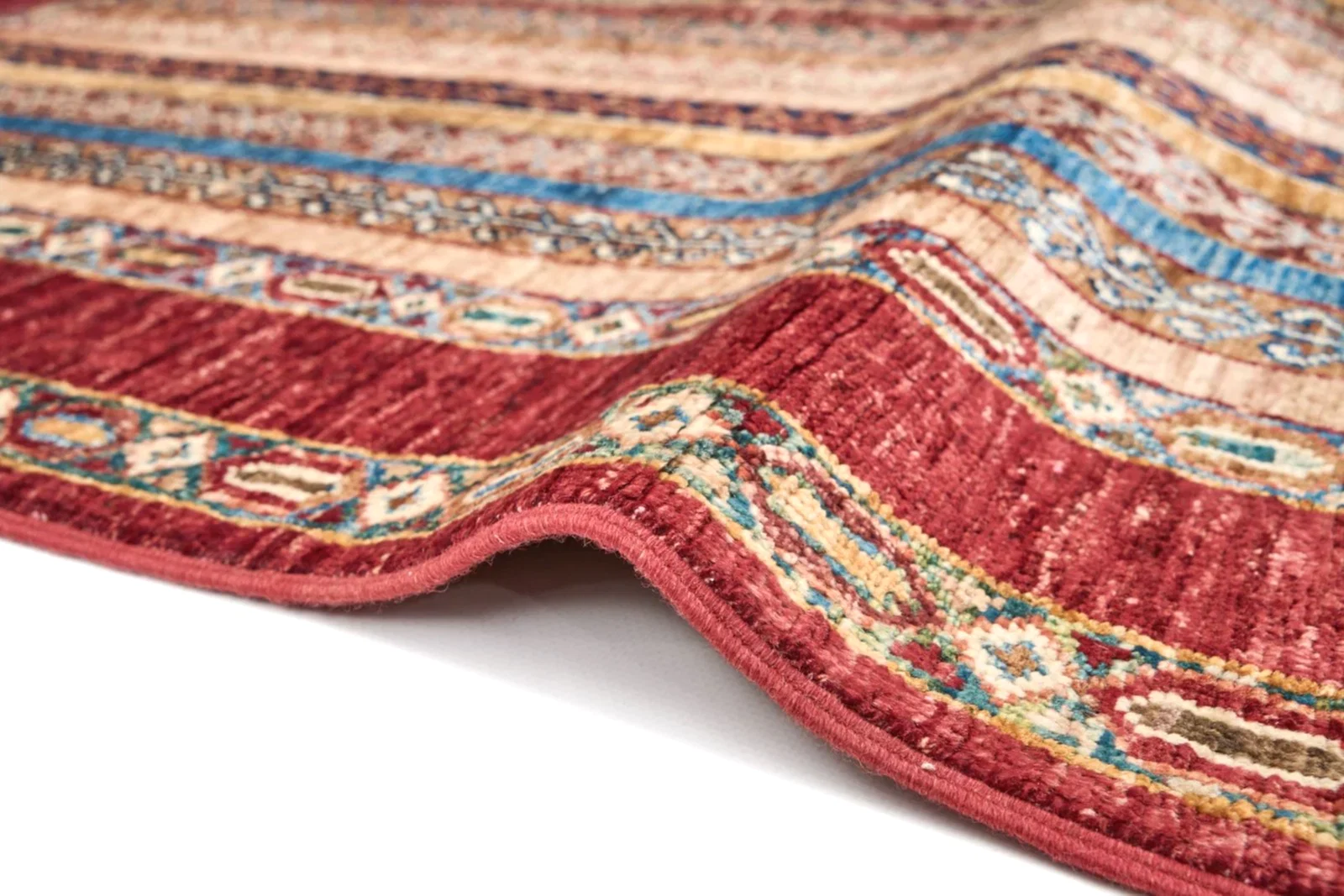 El Dokuma Şal Kırmızı Yün ÖÇİS1069