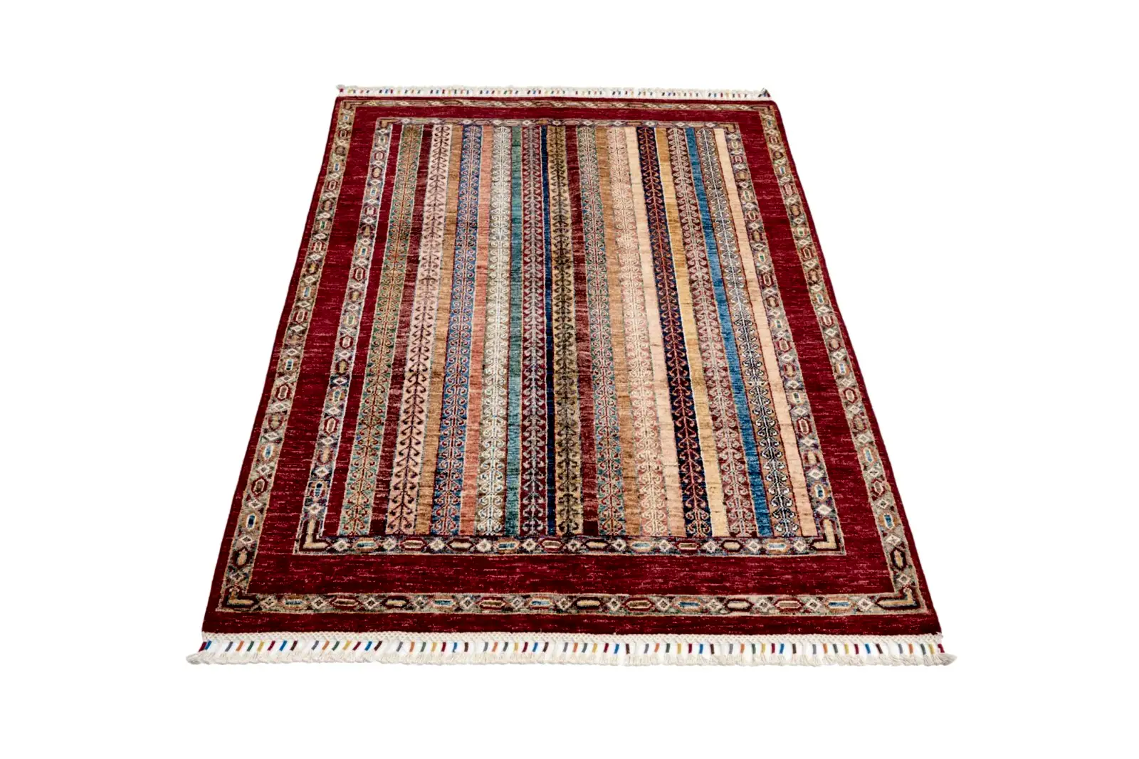 El Dokuma Şal Kırmızı Yün ÖÇİS1069 El Dokuma Şal Kırmızı Yün ÖÇİS1069