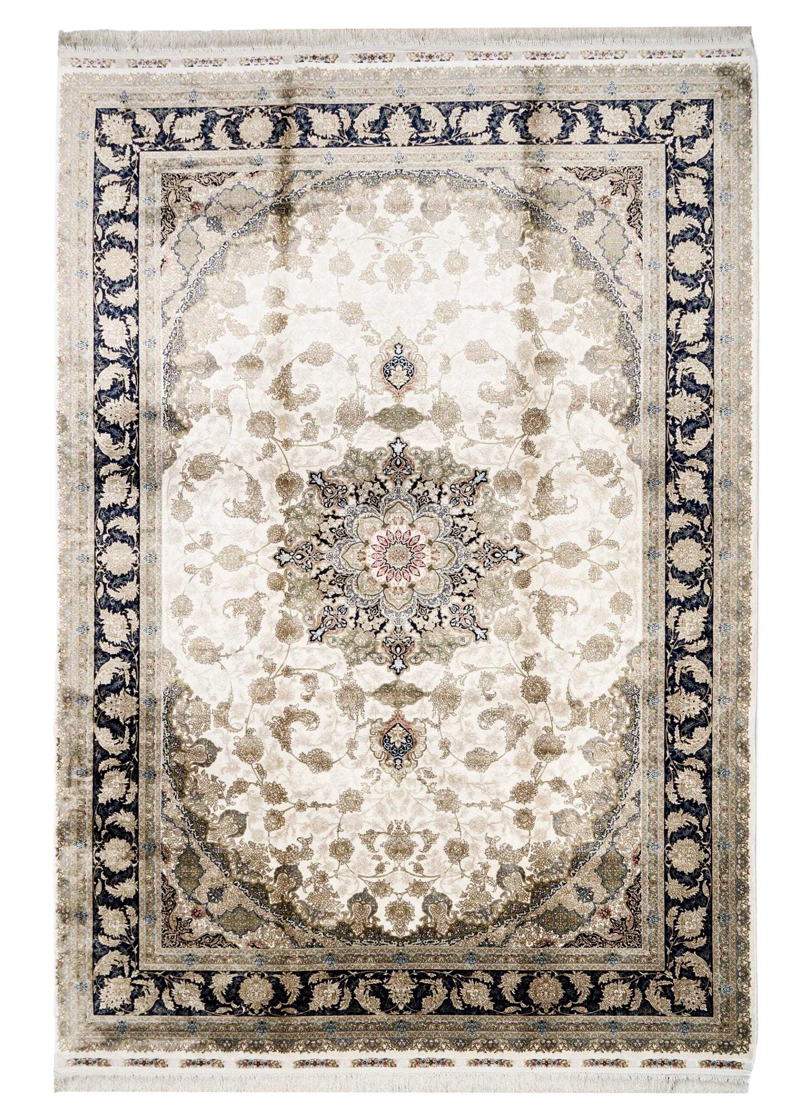 Makine İpek İsfahan Krem Halı ISF04