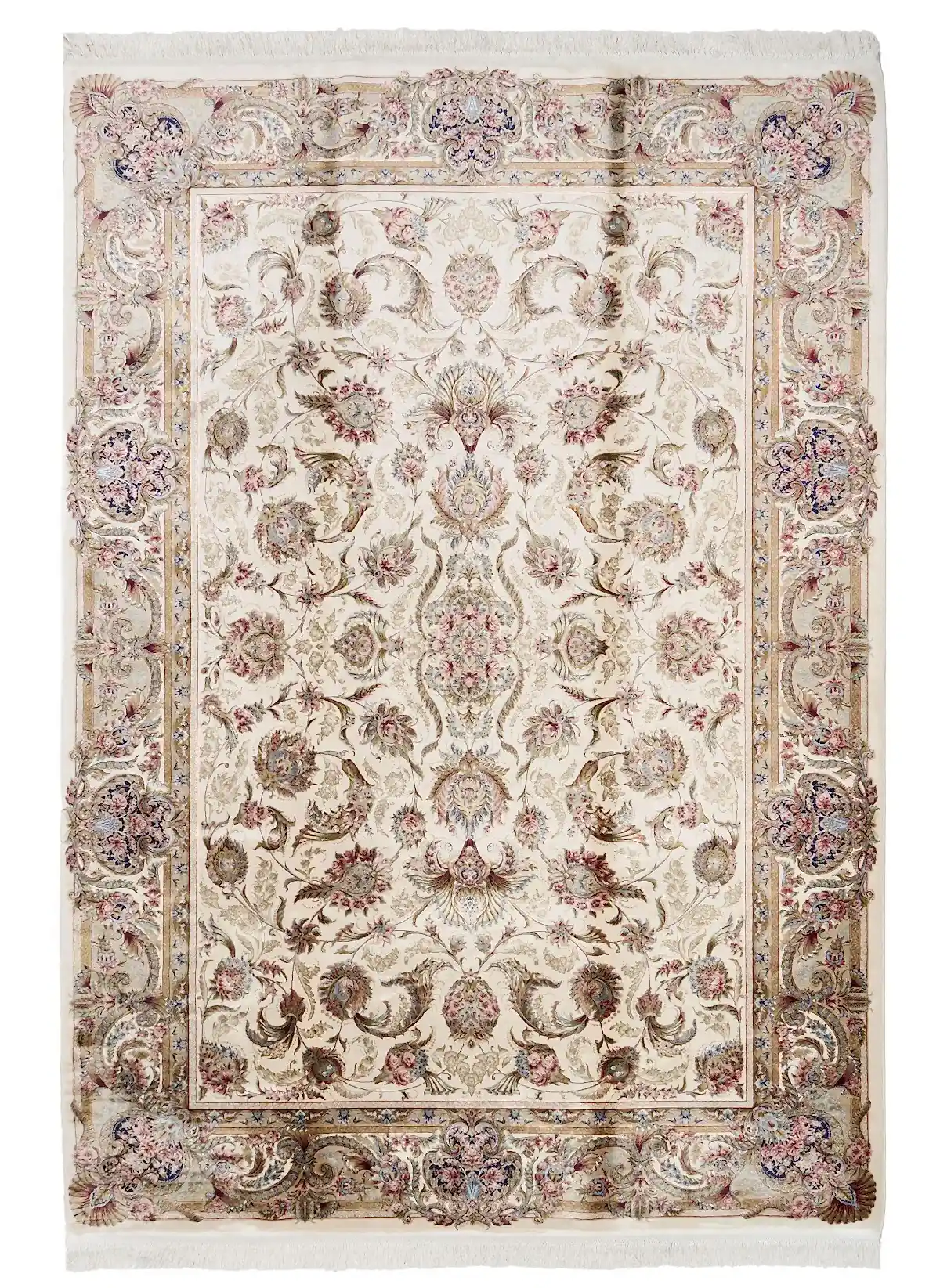 Makine İpek İsfahan Krem Halı ISF01