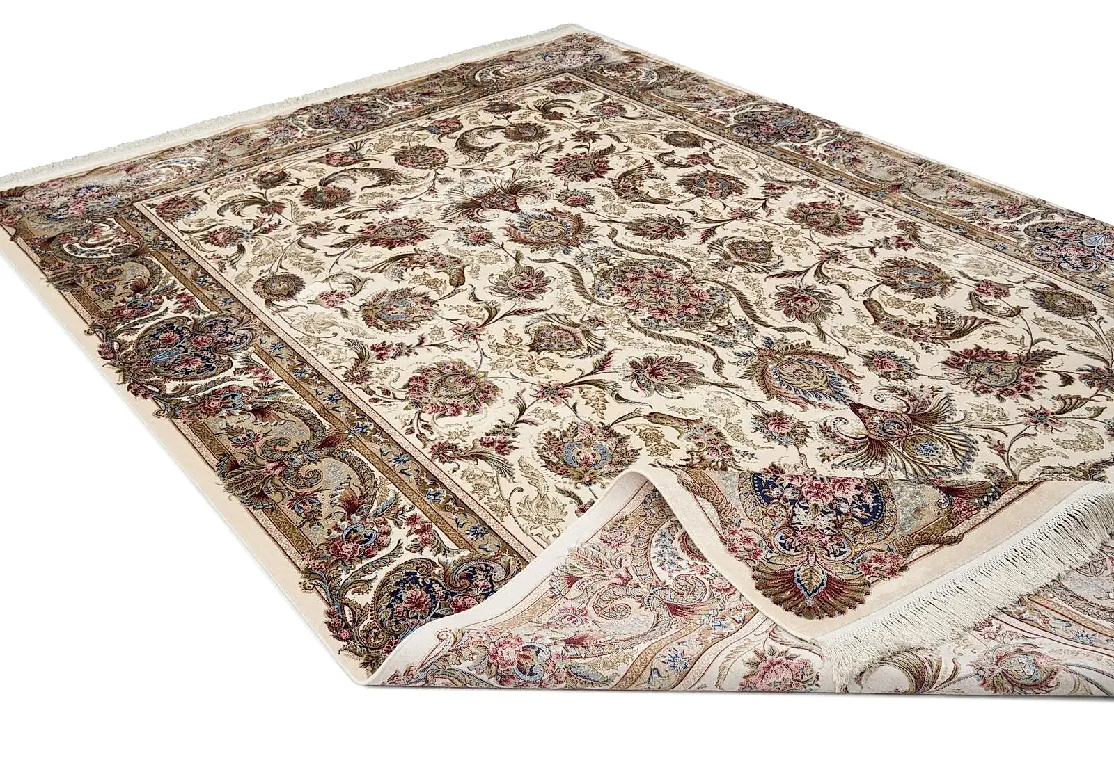 Makine İpek İsfahan Krem Halı ISF01