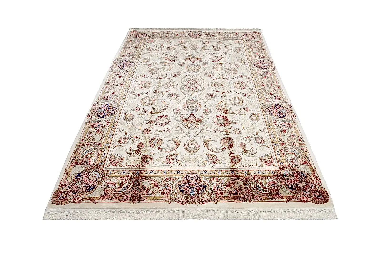 Makine İpek İsfahan Krem Halı ISF01