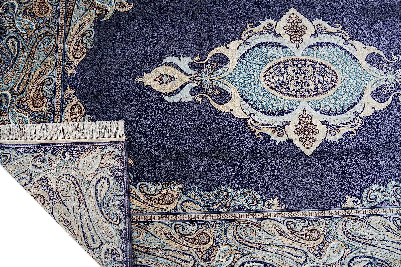 Makine İpek Jumeriah Mavi Halı 6180