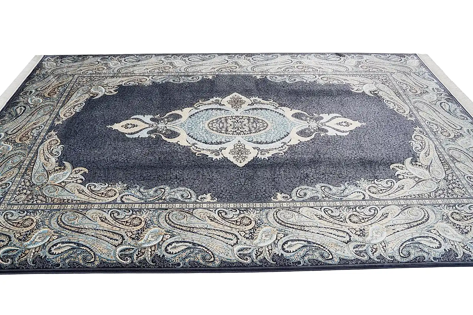 Makine İpek Jumeriah Mavi Halı 6180