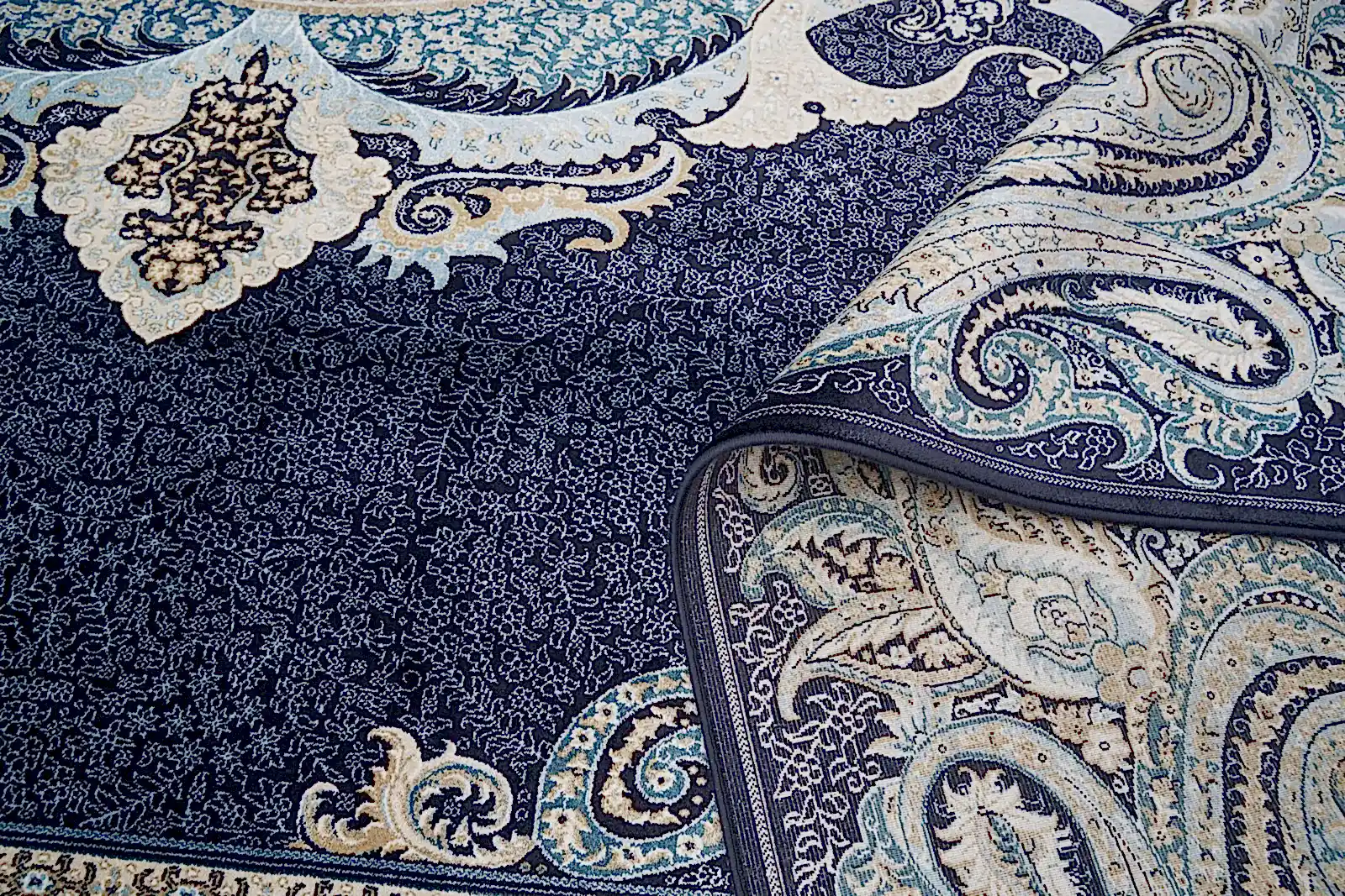 Makine İpek Jumeriah Mavi Halı 6180