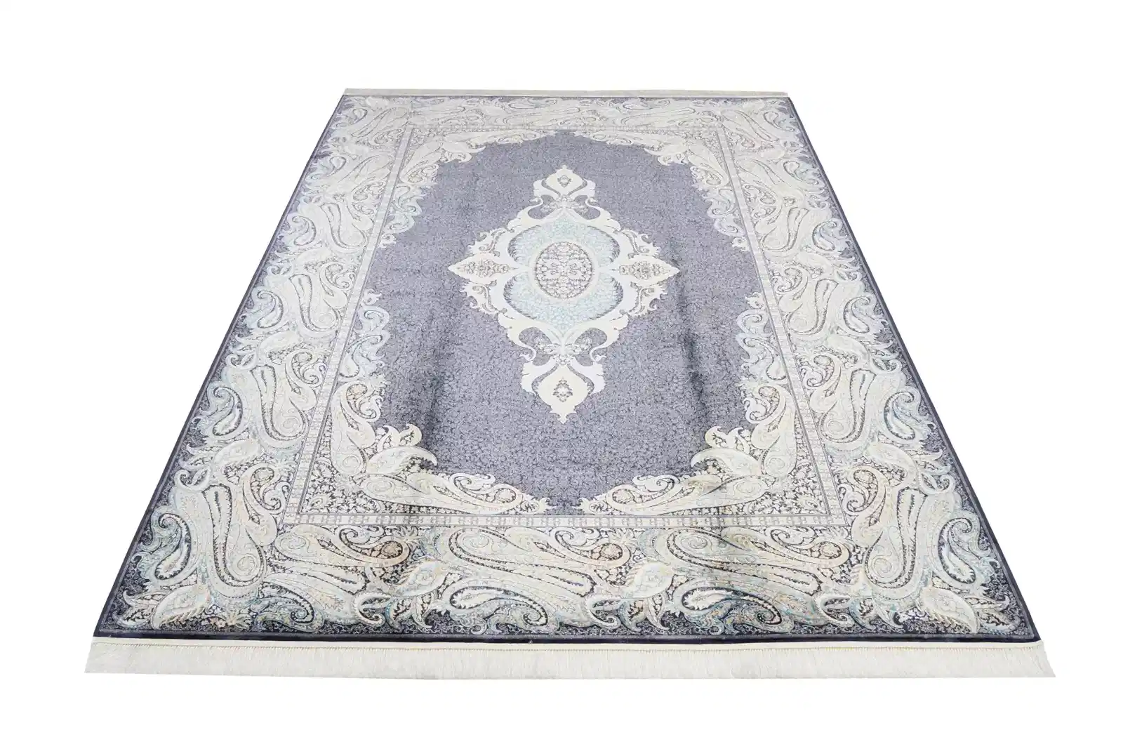 Makine İpek Jumeriah Mavi Halı 6180