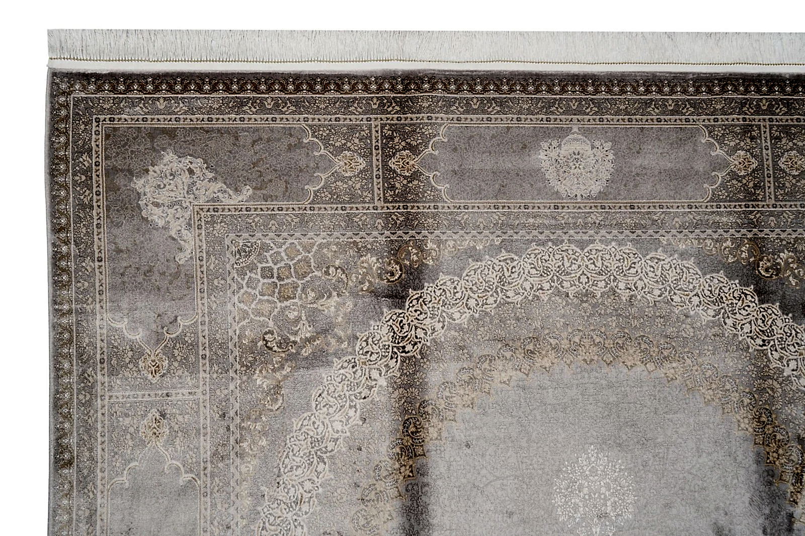 Öğretmenler Halı Makine İpek Jumeirah Gri 6191