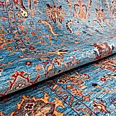 Öğretmenler Halı El Dokuma Mavi Sultani