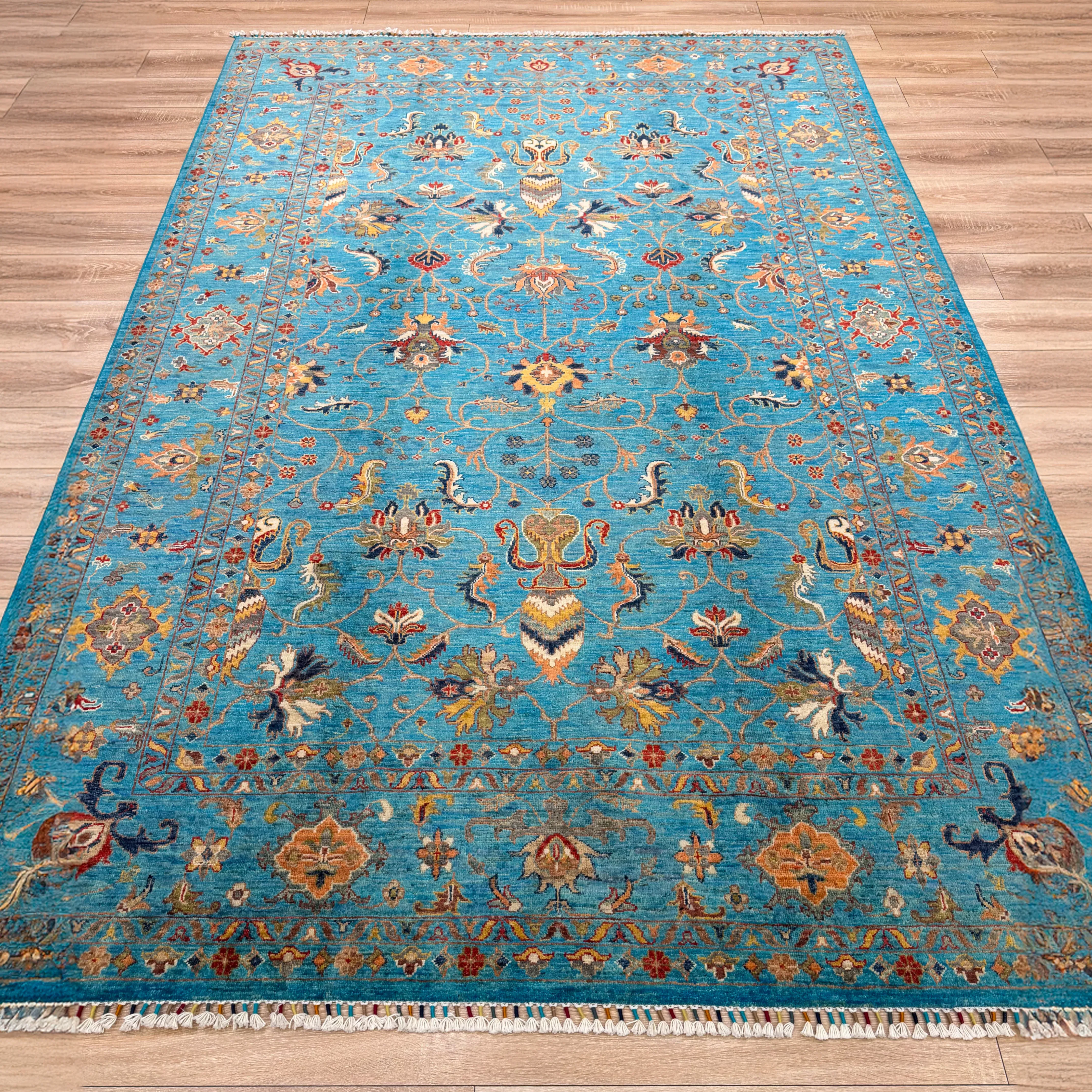 Öğretmenler Halı El Dokuma Mavi Sultani