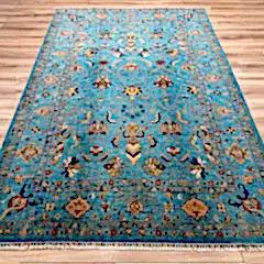 Öğretmenler Halı El Dokuma Mavi Sultani