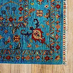 Öğretmenler Halı El Dokuma Mavi Sultani