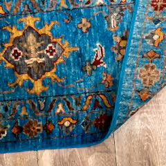 Öğretmenler Halı El Dokuma Mavi Sultani