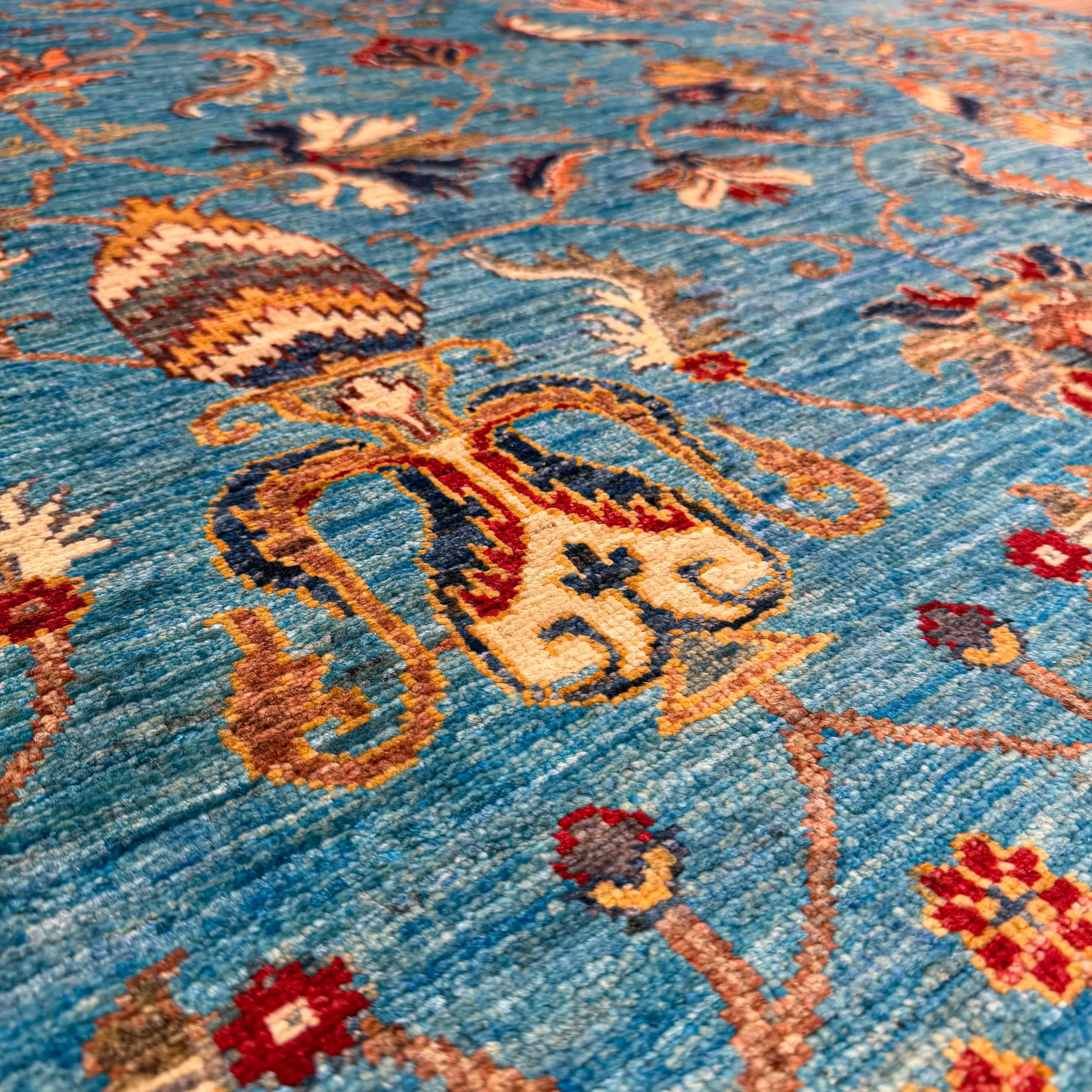 Öğretmenler Halı El Dokuma Mavi Sultani Öğretmenler Halı El Dokuma Mavi Sultani