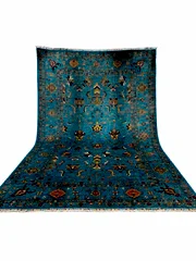 Öğretmenler Halı El Dokuma Mavi Sultani